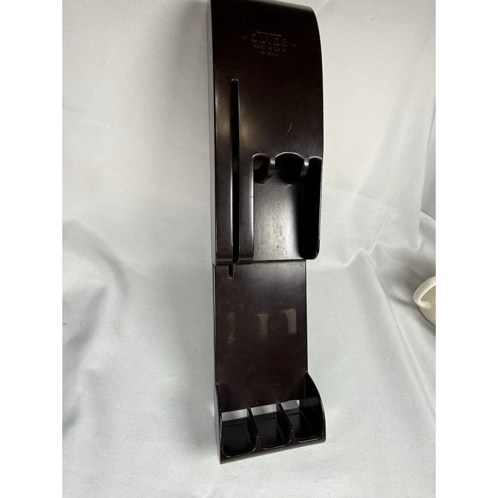 VTG Cutco Brown 3-slot Knife Carving Wall Rack Drawer Tray Retro - Picture 1 of 5